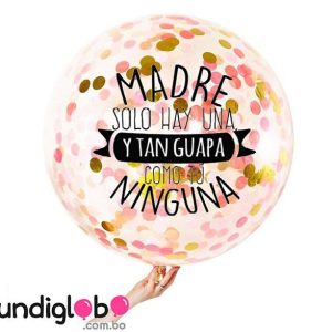 Globo burbuja “Madre solo hay una” 18”