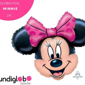Globo foil cabeza Minnie Mouse de 24 pulgadas