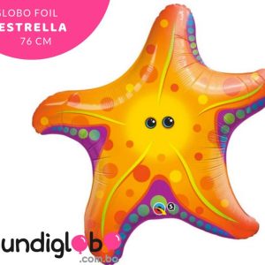 Globo foil de estrella de mar 76 cm
