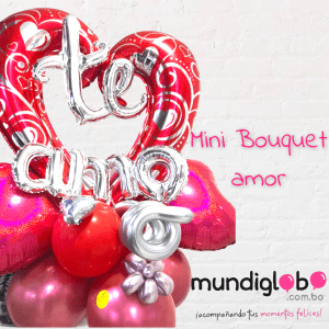 MiniBouquet de globos Te amo