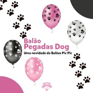 Docena de globos de l&aacute;tex de 10&rdquo; Huellitas Cachorros
