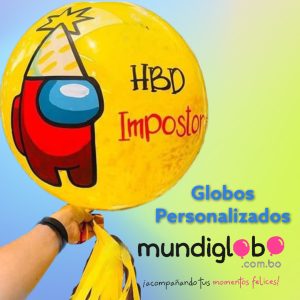 Globo Burbuja de 20" personalizado AMONG US
