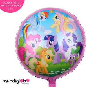 Globo foil 45 cm redondo Personajes My Little Pony