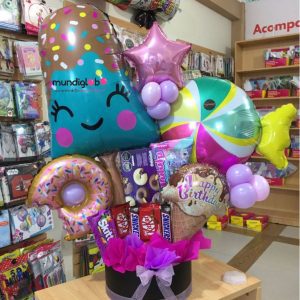 Ancheta de dulces y globos Candy