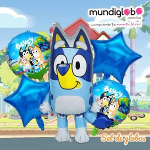 Set de 5 globos de Bluey