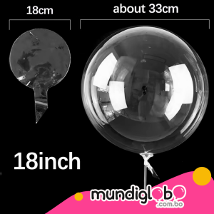 Globo Burbuja Transparente – 18 pulgadas (marca Bobo)