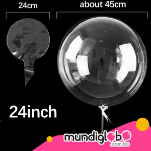 Globo Burbuja Transparente – 24 pulgadas (marca Bobo)