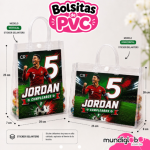 Docena de Bolsitas de PVC Personalizadas Ronaldo